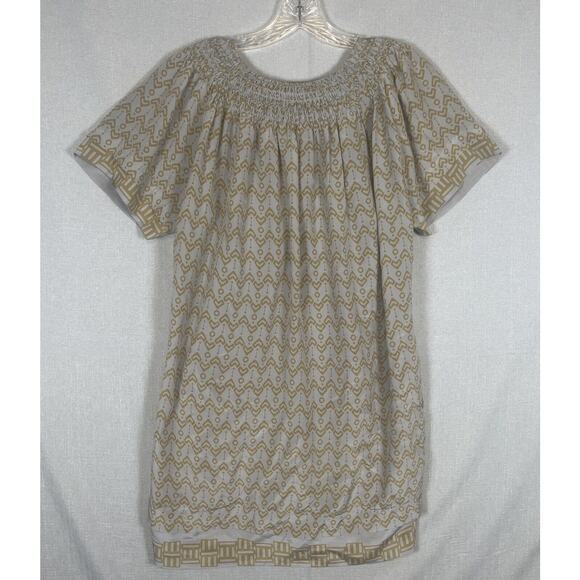 IRO Silk Mini Dress Geometric Size 1 Small Pockets Printed Layered Hem Lined EUC - Picture 8 of 16